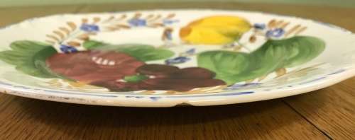 BELLE FIORE CAKE / SNACK PLATE SIMPSONS POTTERIES SOLIAN WARE COBRIDGE ENGLAND 521 FLOWERS read note