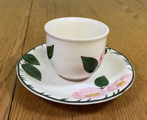 VILLEROY and BOCH=GERMANY=TEA CUP + SAUCER=WILD ROSE pattern=BEAUTIFUL!!!!=please read notes........