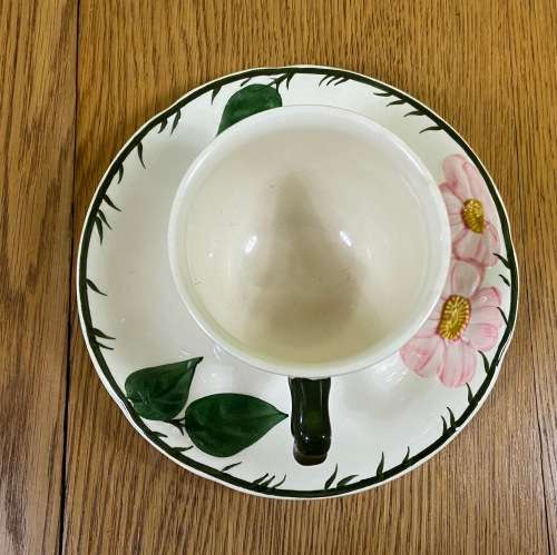 VILLEROY and BOCH=GERMANY=TEA CUP + SAUCER=WILD ROSE pattern=BEAUTIFUL!!!!=please read notes........