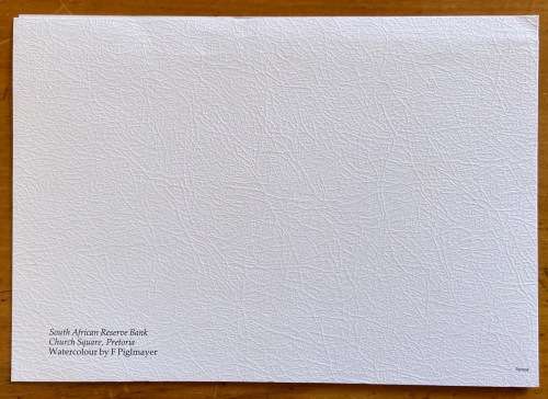 CHRISTMAS + NEW YEAR GREETING CARD SOUTH AFRICAN RESERVE BANK SIGNED DIVISIONAL HEAD JOHANN MEIRING.