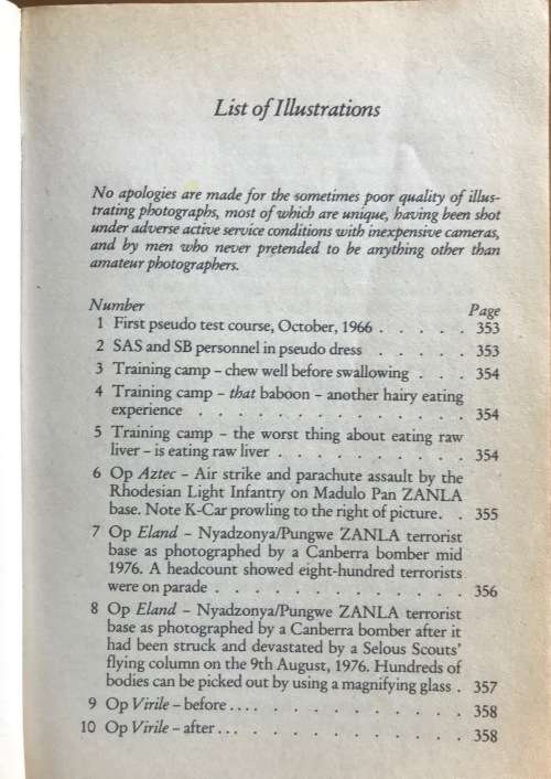 SELOUS SCOUTS=TOP SECRET WAR=Lt. Col. RON REID DALY=PETER STIFF=GALAGO=1983=RHODESIA=Read notes....