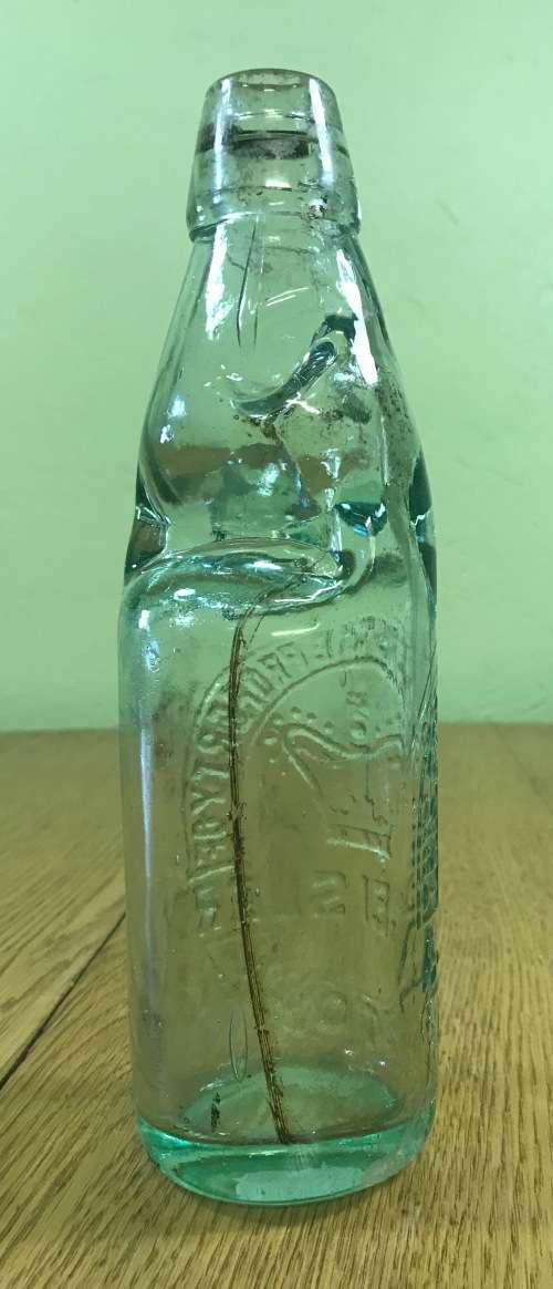 GLASS MARBLE STOPPER BOTTLE=A. GEISLER=CAPE TOWN=WITH ROYAL CROWN=Please read notes.....