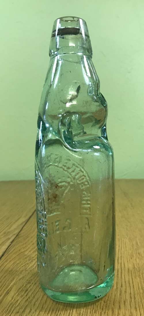 GLASS MARBLE STOPPER BOTTLE=A. GEISLER=CAPE TOWN=WITH ROYAL CROWN=Please read notes.....