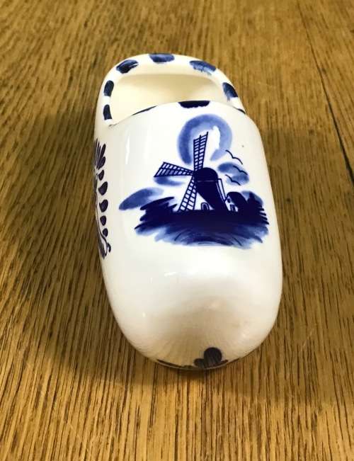 DELFT BLAUW HOLLAND SHOE CLOG x 1 BLUE and WHITE HANDPAINTED