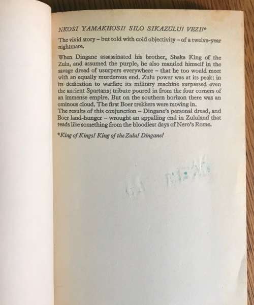 RULE OF FEAR PETER BECKER BLOODY STORY OF DINGANE, KING OF THE ZULU 1972 GRANADA PUBLISHING 2