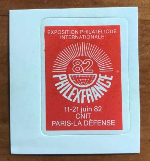 PHILEXFRANCE 1982 SELF ADHESIVE VIGNETTES x 8 International PHILATELIC EXHIBITION PARIS FRANCE