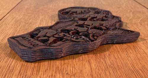 AFRICA MAP on WOOD with BIG FIVE - ELEPHANT, LION, RHINO, LEOPARD, BUFFALO - WALL HANGING.