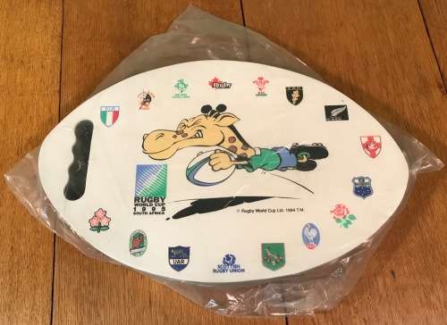 1995 WORLD CUP RUGBY SPECTATORS CUSHION NEW STILL IN WRAPPING!