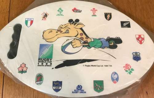 1995 WORLD CUP RUGBY SPECTATORS CUSHION NEW STILL IN WRAPPING!