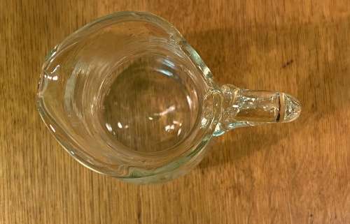 GLASS JUG PITCHER Engraved GRAPE & LEAF Pattern x 1
