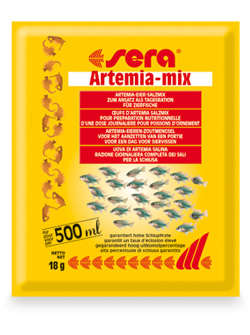 Artemia Eggs & Salt  Mixture ~ FISH FOOD ~ 18 grams ~ 500ml ~ SERA ~ High Hatch rate!!!!!!
