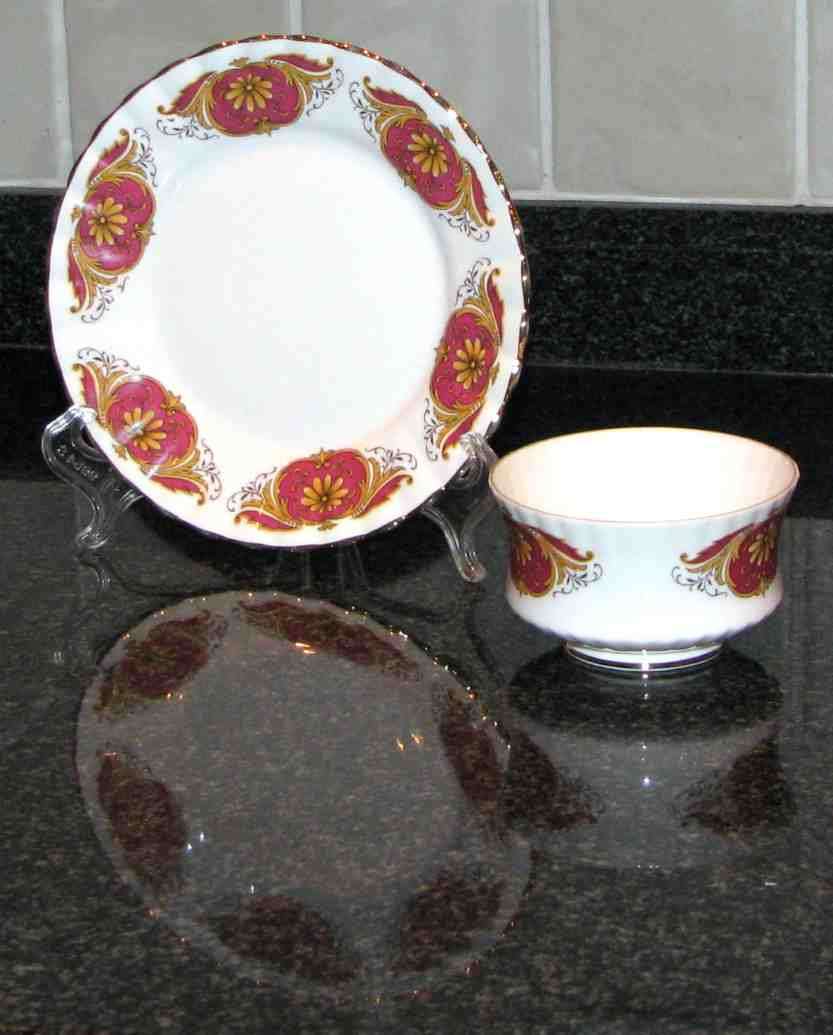 Royal  Stafford Sugar Bowl & Side / Cake Plate - PORCELAIN - MADE IN ENGLAND! GR8 Condition!!!