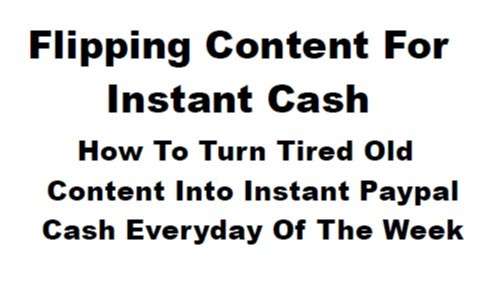 *J* Flipping Content For Instant Cash - Ebook