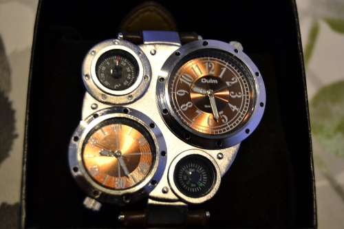 *J* Duel Time Watch with Thermometer and Compass (Oulm)
