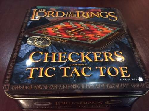 *J* Lord of the Rings Checkers and Tic Tac Toe Combo