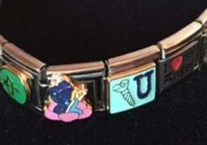 *J* 4x Italian modular charms (fit most 9 mm brands such as Nomination)