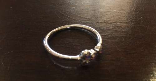 *J* Swarovski Crystal AB Ring US Size 8 (UK P 1/2)