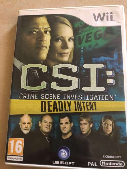 *J* CSI Deadly Intent Wii game