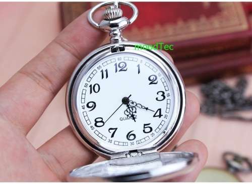 Smooth Steel Pocket Watch