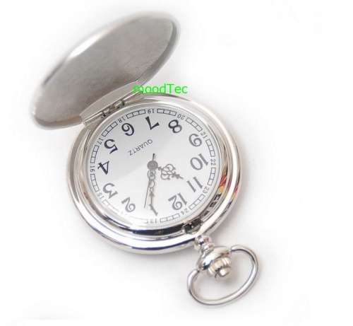 Smooth Steel Pocket Watch