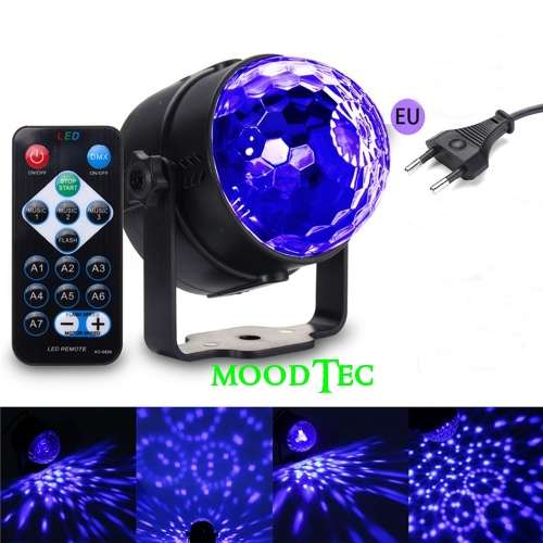 3W UV Purple LED Stage Light Self-propelled/Voice-activated/Flashing Crystal Ball - (Local Shipping)