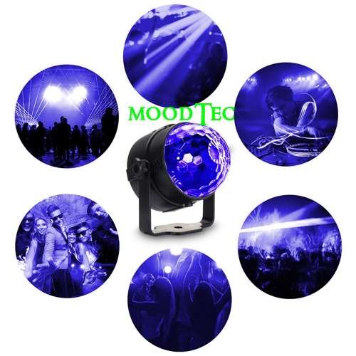 3W UV Purple LED Stage Light Self-propelled/Voice-activated/Flashing Crystal Ball - (Local Shipping)