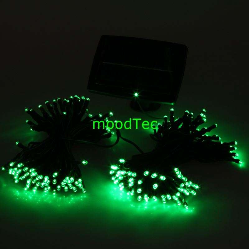 200 LED Solar String Fairy Lights - Green 20.5 Meters
