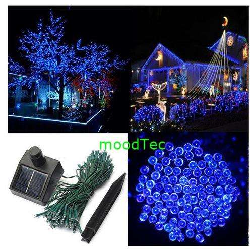Blue 100 LED Solar Powered Fairy String Light Garden / Party Decor - (Local Shipping)