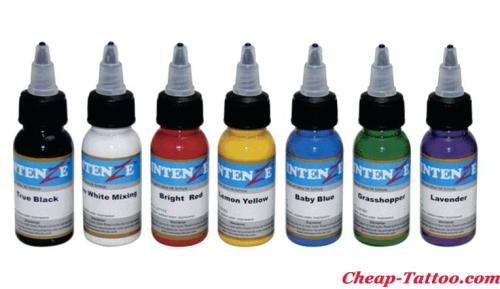 New Set of 7 Colors- Tattoo Ink 30ml  Intenze