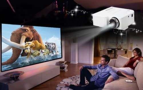 *New 2017* LED Multimedia Projector with HDMI, AV, VGA, USB, SD. Available in Black or White colour