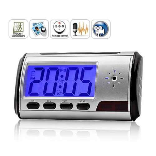 Portable Alarm Clock Spy Camera DVR with Motion Detection