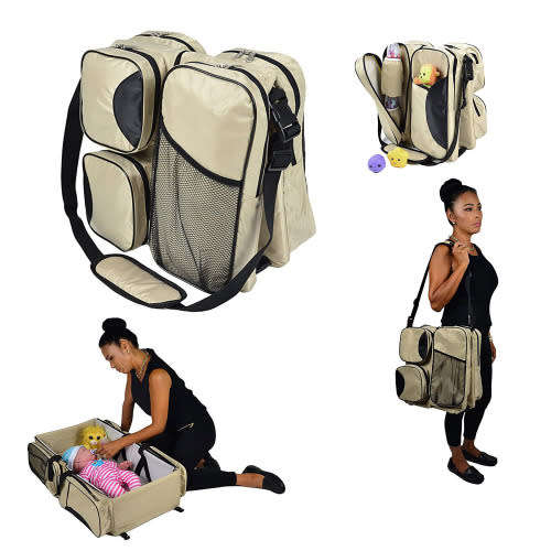 Diaper Bag - Travel Bassinet - Portable Baby Change Station