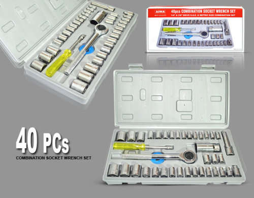40 Piece Combination Socket Wrench set