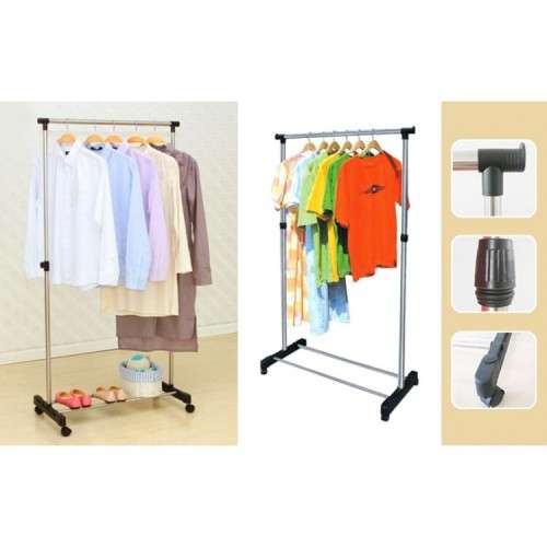 SINGLE POLE TELESCOPIC CLOTHES RAIL