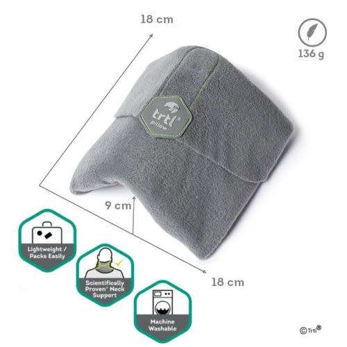 Trtl Soft Neck Support Travel Pillow Grey