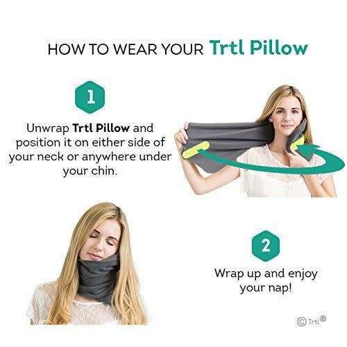 Trtl Soft Neck Support Travel Pillow Grey