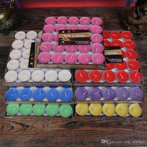Scented Candle Hosley's Set of 50 Tea Light Candles 7 Fragrance Option Tealights Parties