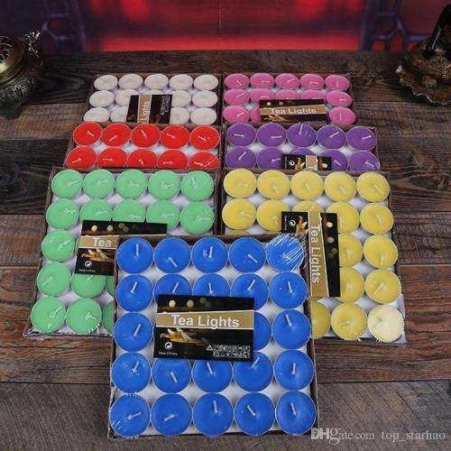 Scented Candle Hosley's Set of 50 Tea Light Candles 7 Fragrance Option Tealights Parties