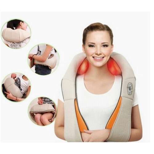 Home Car Body Massager U Shape Electrical Shiatsu Back Neck Shoulder Massager Infrared 4D Kneading H