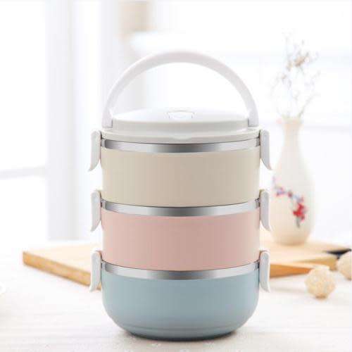 3 Layers Stainless Steel Lunch Box Thermal Food Bento Insulated Container