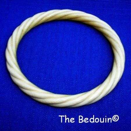 ELEPHANT IVORY BANGLE. Barley twist pattern. Vintage, handcrafted & lovely. 26.5 g.