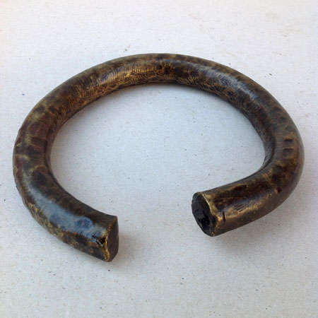 AFRICAN CURRENCY 19th Century. COPPER NECK RING. West Africa. 920 g.