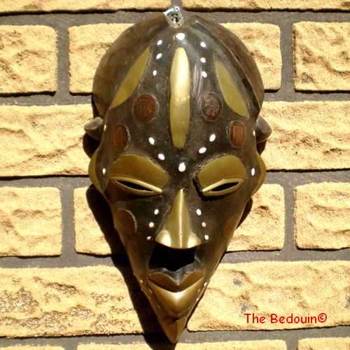 AFRICAN ART MASK (PROSPERITY). NIGERIAN  (TIKAR TRIBE). Vintage (c 1970s).