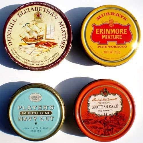 Tobacciana. FOUR VINTAGE SMOKING TOBACCO TINS. One Lot.