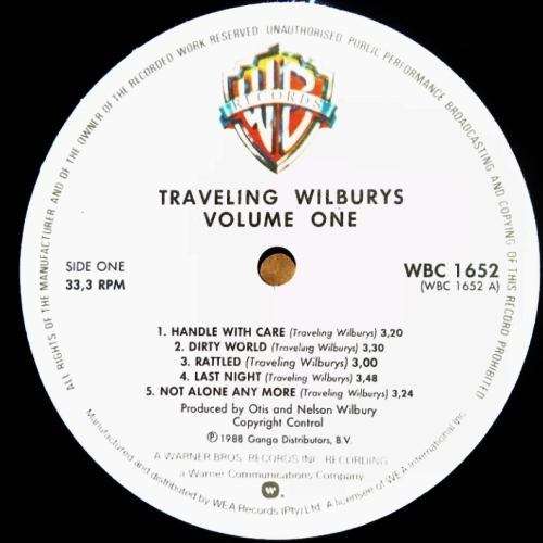 The Travelling Wilburys - VOLUME ONE. Vinyl LP. (NM/NM). South African release. (1988)