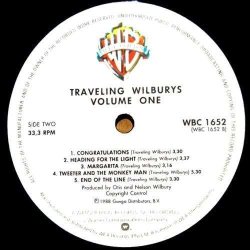 The Travelling Wilburys - VOLUME ONE. Vinyl LP. (NM/NM). South African release. (1988)