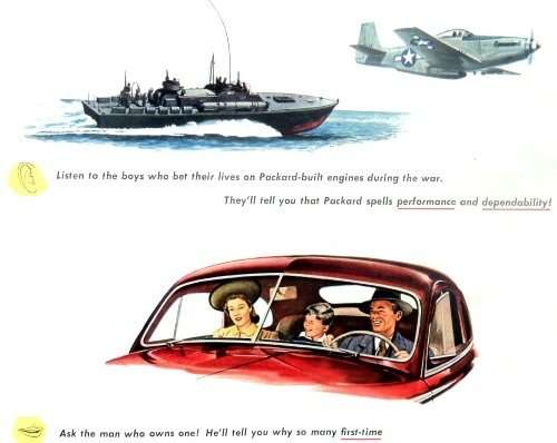 PACKARD CLIPPER (CAR) ADVERT. 1946. Authentic. 70 Years Old. 35 x 27 cm.