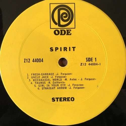 Spirit - SPIRIT. Vinyl 33 rpm LP album. (VG+/VG+). USA release with monochrome sleeve back.