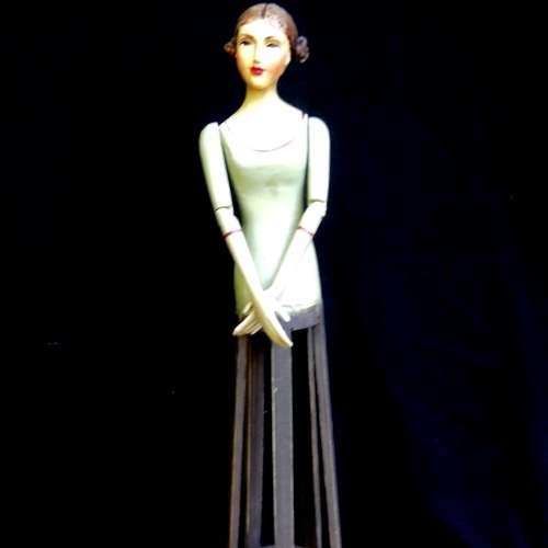 Olga van Wyk. Well - known S A Artist. CAGE DOLL MANNEQUIN. 65 cm tall. Handcrafted.