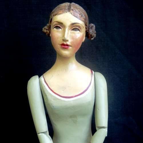 Olga van Wyk. Well - known S A Artist. CAGE DOLL MANNEQUIN. 65 cm tall. Handcrafted.
